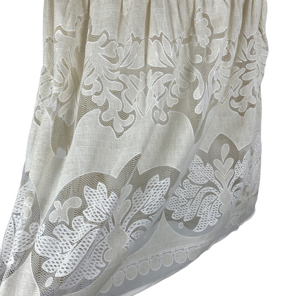 Old Navy Ivory 2-Layer Lace Mesh Keyhole Back Side Zip Dress Women's Medium NEW - Picture 7 of 14